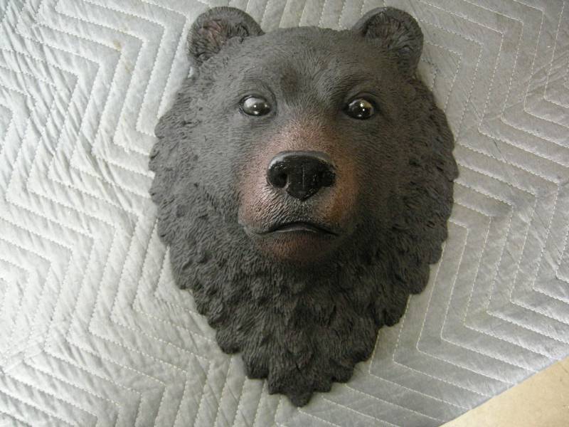 Black Bear Bust Wall Hanger