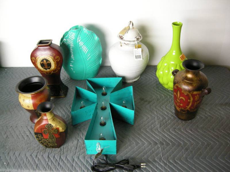Ceramic Vases & Cross