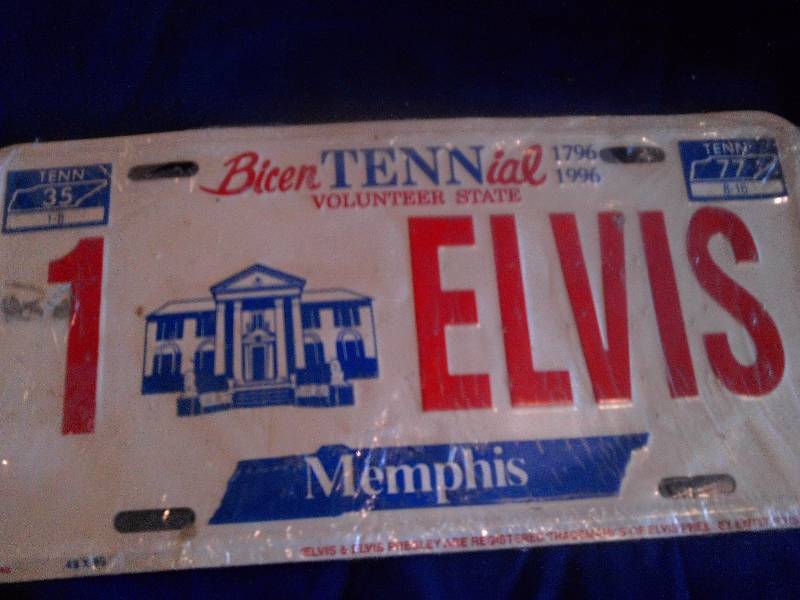 elvis license plate