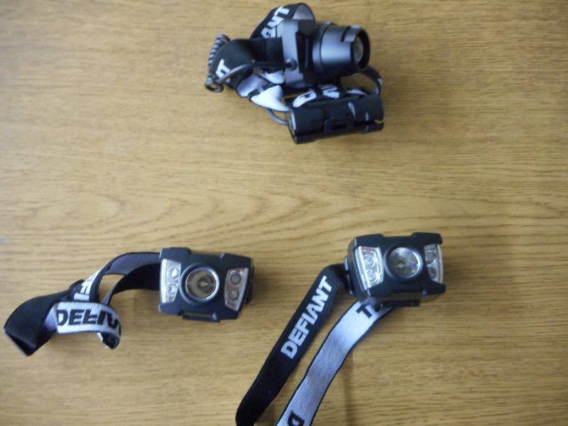 lot 1 image: LOT OF THREE HEADLAMPS