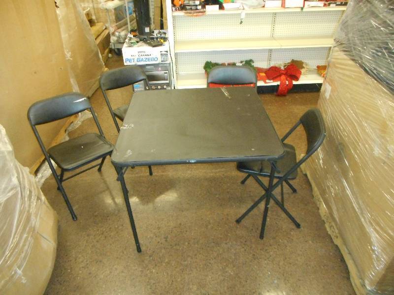 lot 52 image: SET OF 4 CHAIRS AND A TABLE