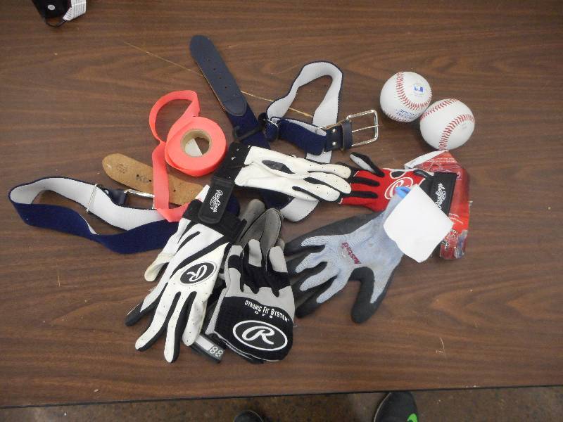 lot 57 image: LOT OF BASEBALL EQUIPMENT