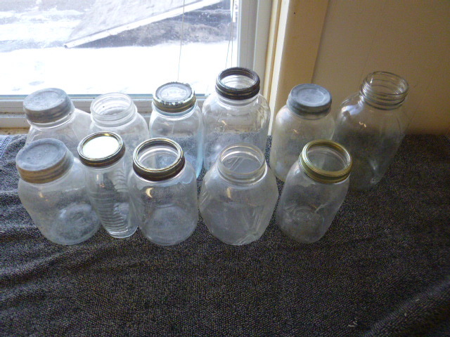 lot 6 image: Miscellaneous Canning Jars