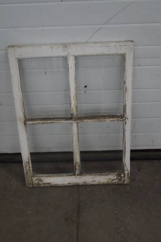 Vintage Framed Window and Yard Light