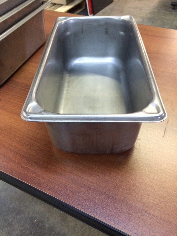 Stainless Food Containers  12 38 x 7 x 4 deep  Lot of 13