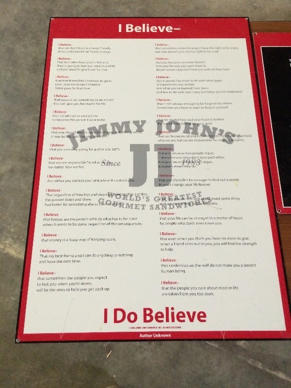Jimmy Johns Signage - Great for man cave  Lot of 3 see all pictures for more details