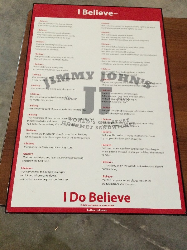 Jimmy Johns Signage - Great for man cave  Lot of 2 see all pictures for more details