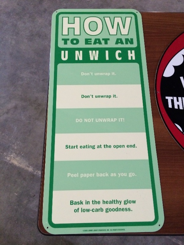 Jimmy Johns Signage - Great for man cave  Lot of 3 see all pictures for more details