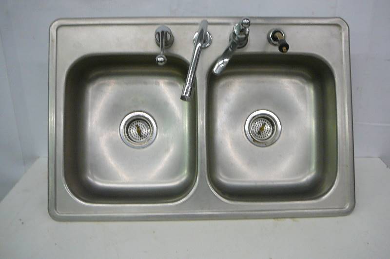 Stainless sink and faucets