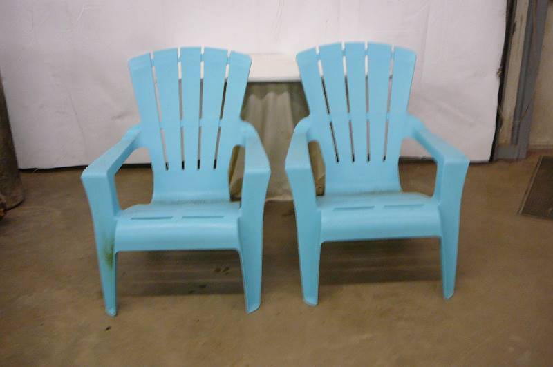 2- Lawn Chairs Blue