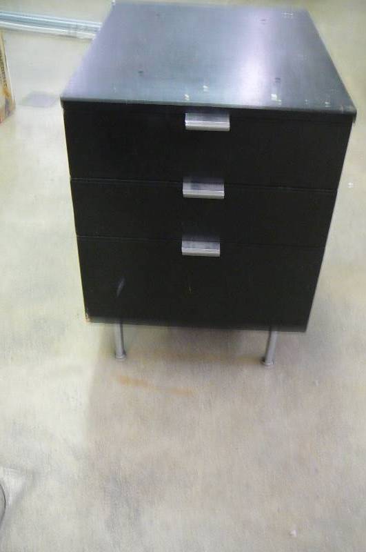 Wooden stand with 3 Drawers 18 12 wide X 25 Deep X 25 12 High