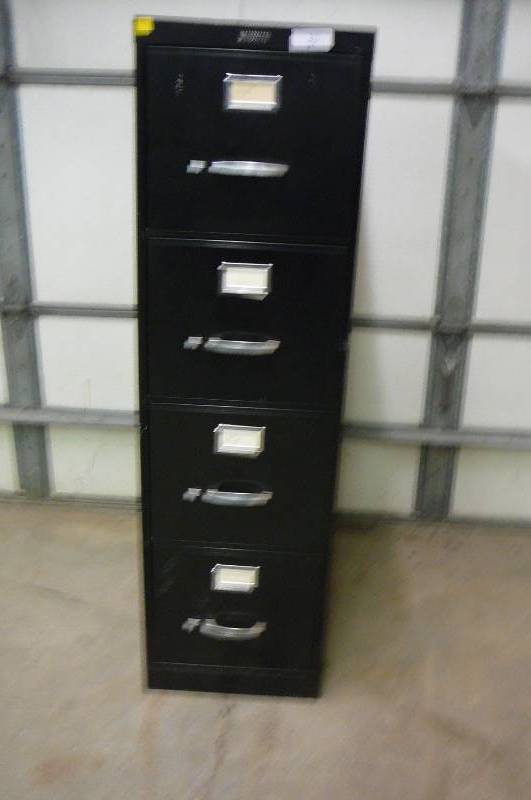 Four Drawer File cabinet Black