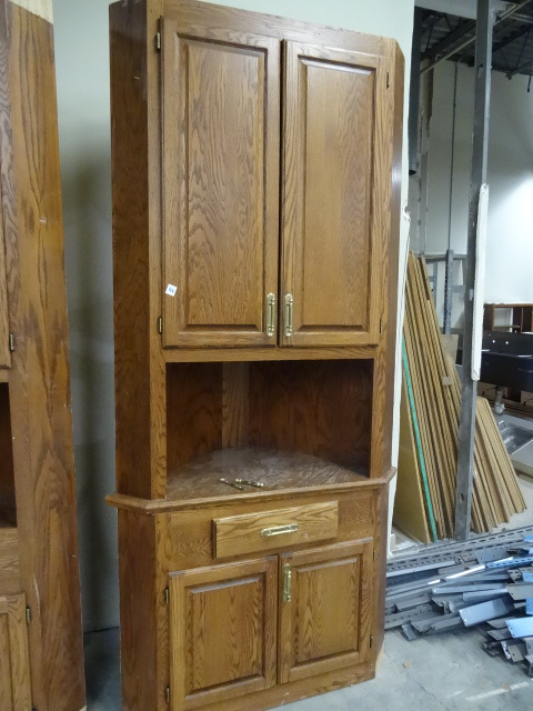 Solid wood corner cabinet