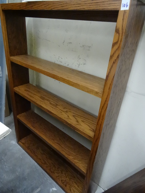 Wood shelving unit