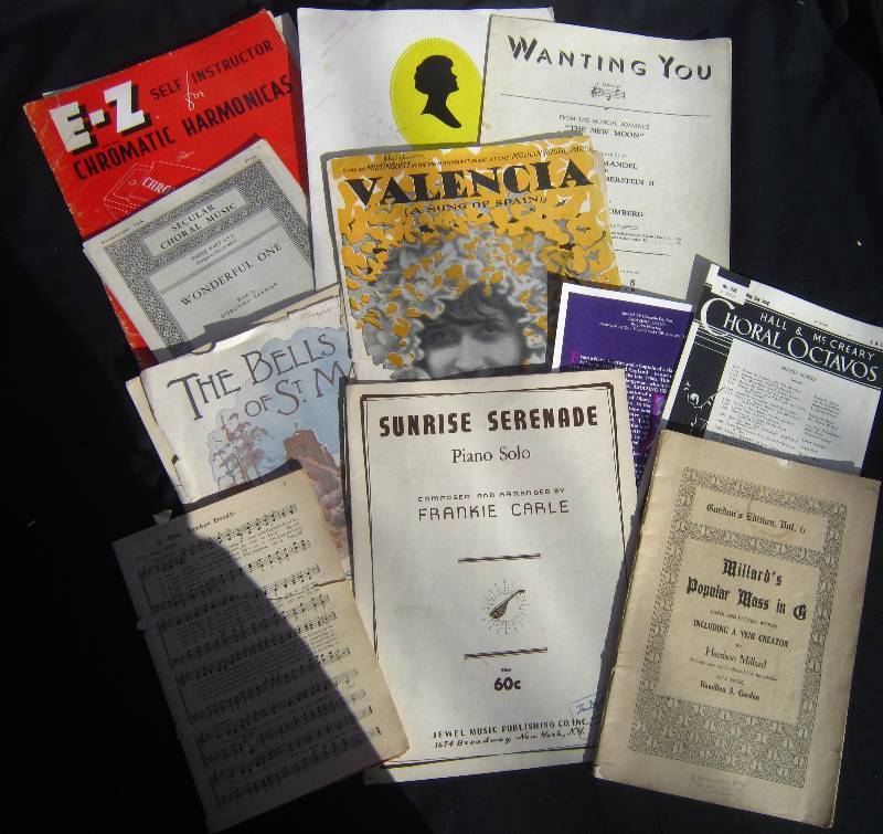 Lot of Music Books and Sheet Music