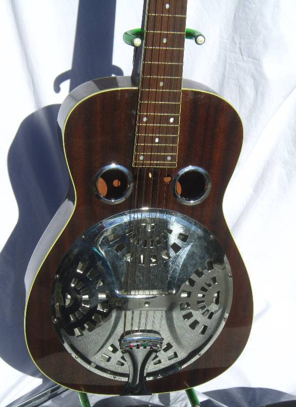 Regal Black Lightning Dobro and Case