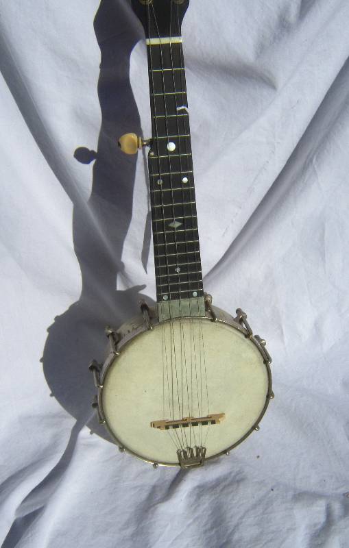 White Lady Pony Banjo - restored and refurbished to playable condition.