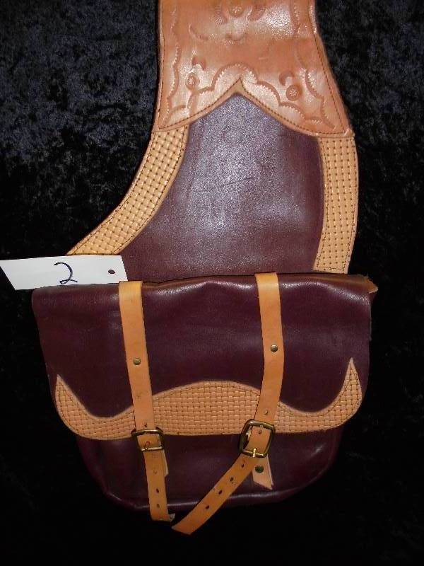 Leather Saddle Bag  - 2 Tone Brown wStar Medallion