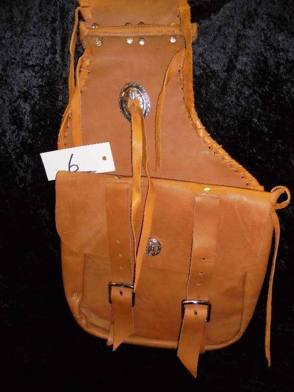 Leather Saddle Bag - Tan wSilver Star Medallion