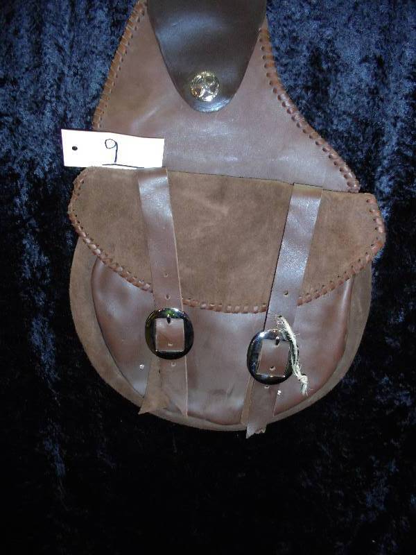 Leather Saddle Bag - Brown wsilver star medallion