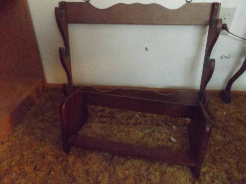 Vintage Gun Shelf and Wooden Shelf