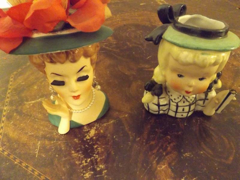 Vintage Doll Head Vases