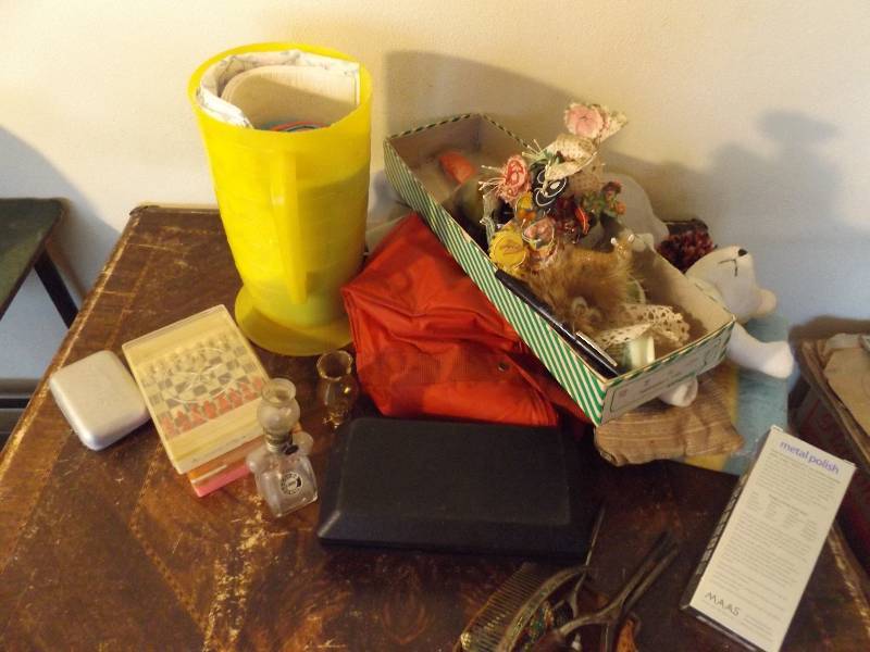 Vintage Purse, Hair Comb, Curling Wands, more