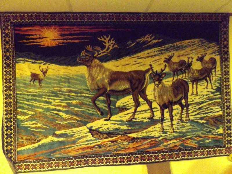Velvet Wall Hanging - Stags