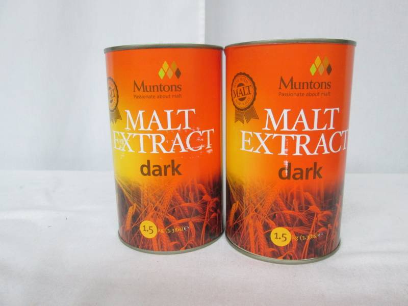 2 Cans of Dark Malt Extract