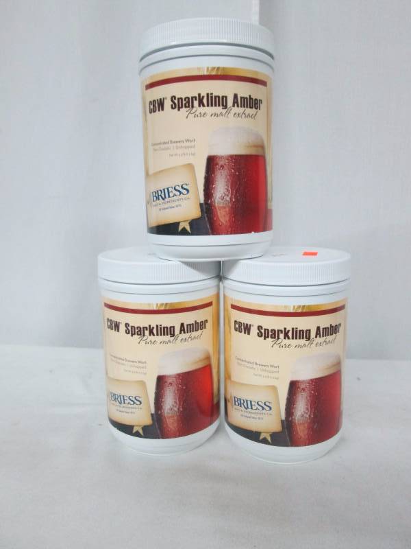 3 Cans of Sparkling Amber Malt Extract