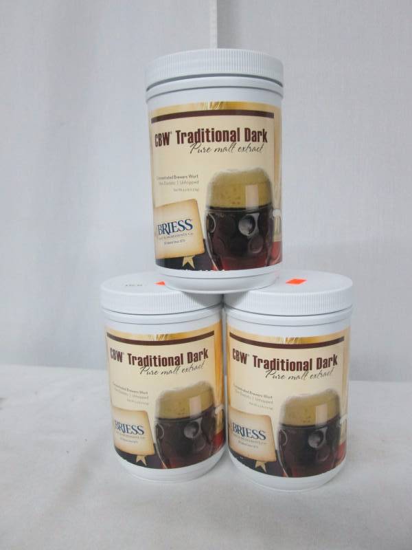 3 Cans of Traditional Dark Malt Extract