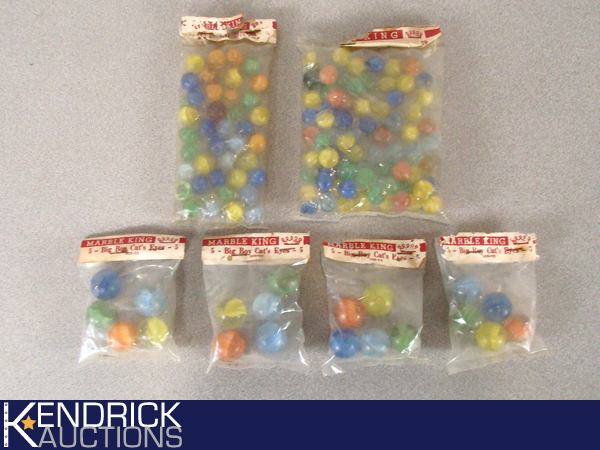 5 Unopened Packages of Vintage Marble King Marbles