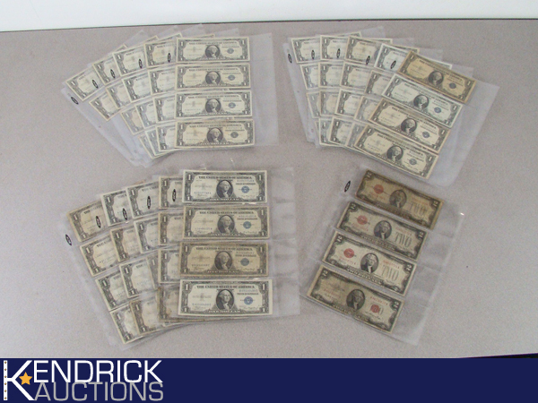 $66 Face Value, $1 and $2 Silver Certificates