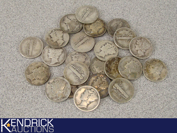 $2.30 Face Value, Pre 1964, 90% Silver, Mercury Dimes