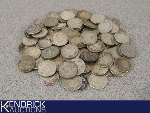 $10 Face Value, Pre 1964, 90% Silver, Roosevelt Dimes