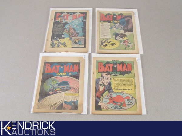 4 Golden Age 1940s Batman Comic Books