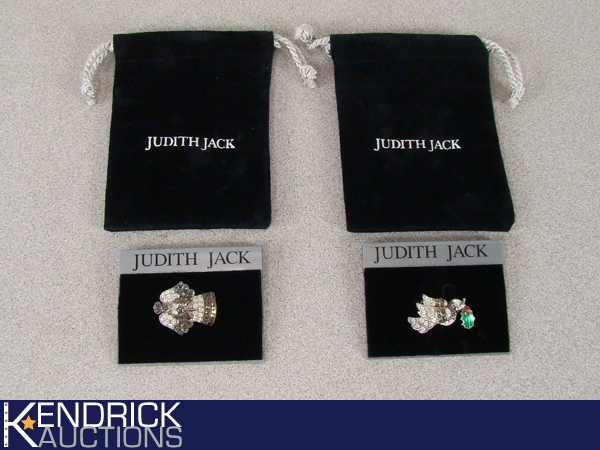 2 NEW Sterling Silver Judith Jack Holiday Brooches