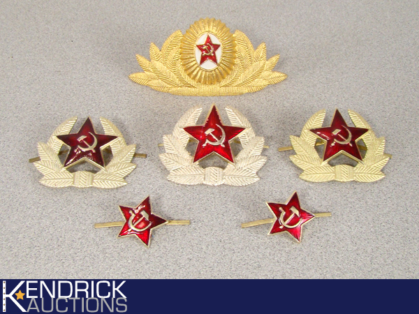 Lot of 6 Vintage Russian Uniform Badges