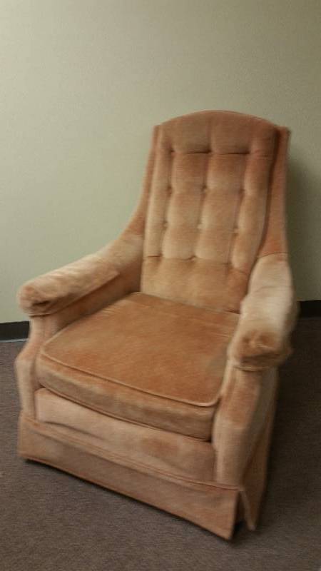 GoldTan Swivel Rocking Chair