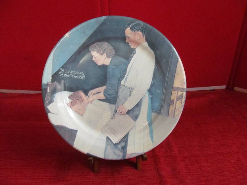 lot 13 image: Norman Rockwell tin plate