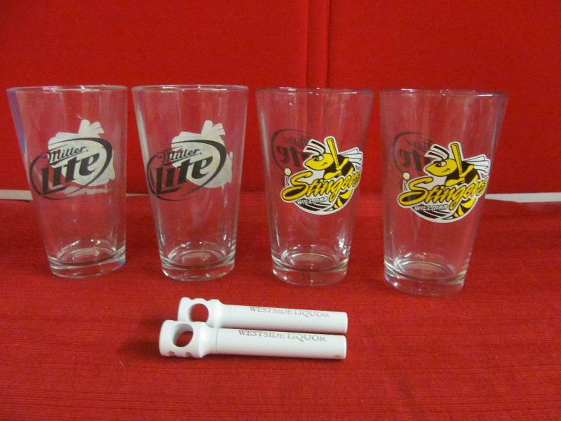 lot 40 image: Miller  beer glasses