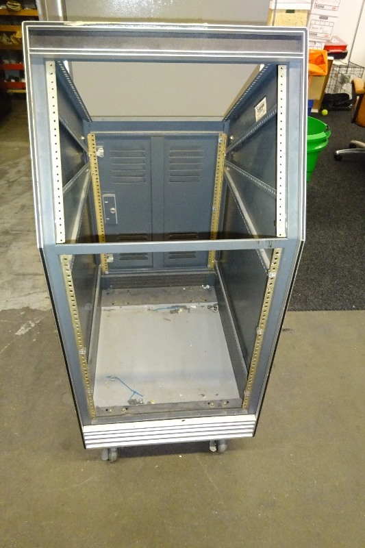 lot 9 image: Cabtron Systems Inc Custom 22 space Rack on Casters