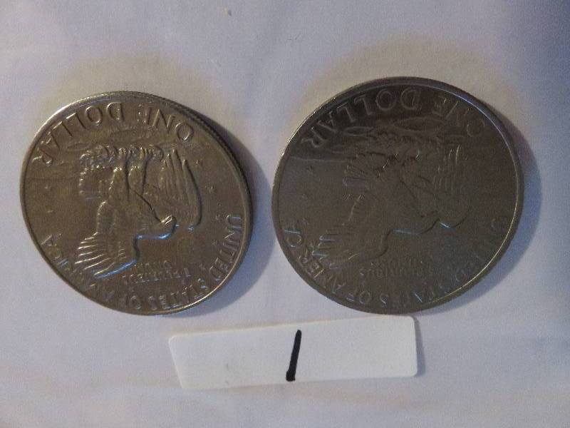 Lot of (2) Eisenhower Dollar Coins