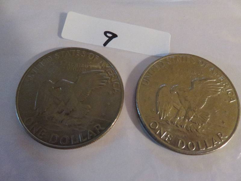 Lot of (2) Eisenhower Dollar Coins