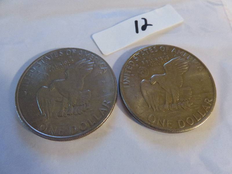 Lot of (2) Eisenhower Dollar Coins