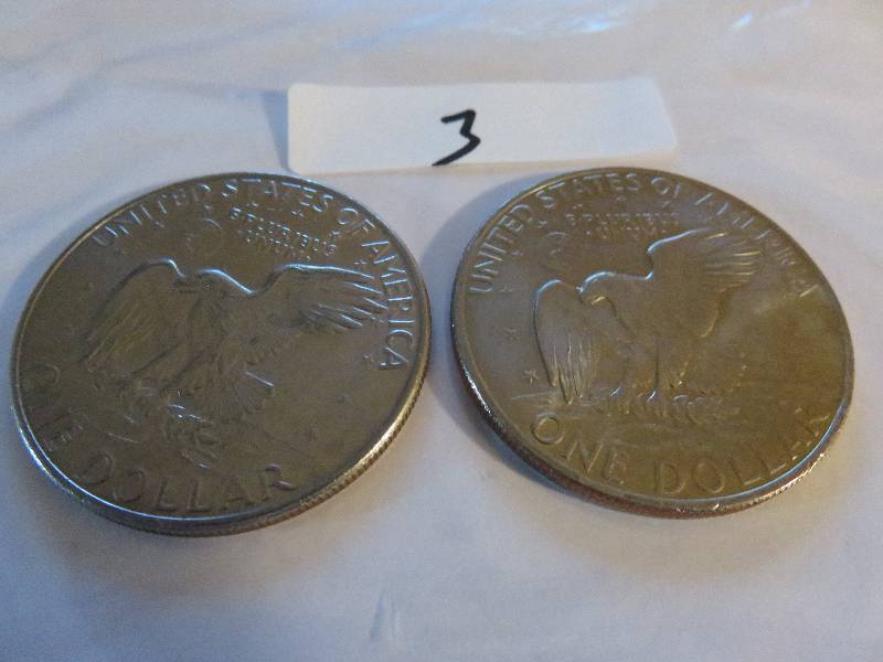 Lot of (2) Eisenhower Dollar Coins