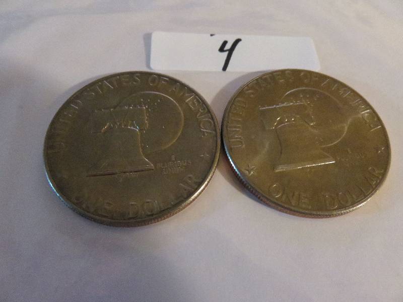 Lot of (2) Eisenhower Dollar Coins