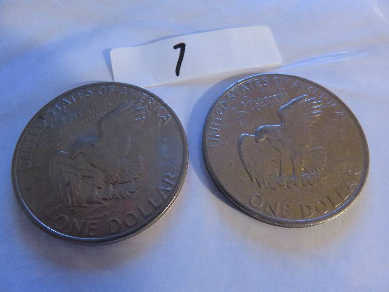 Lot of (2) Eisenhower  Dollar Coins