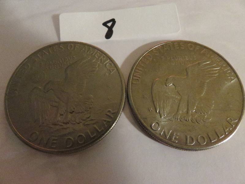 Lot of (2) Eisenhower  Dollar Coins