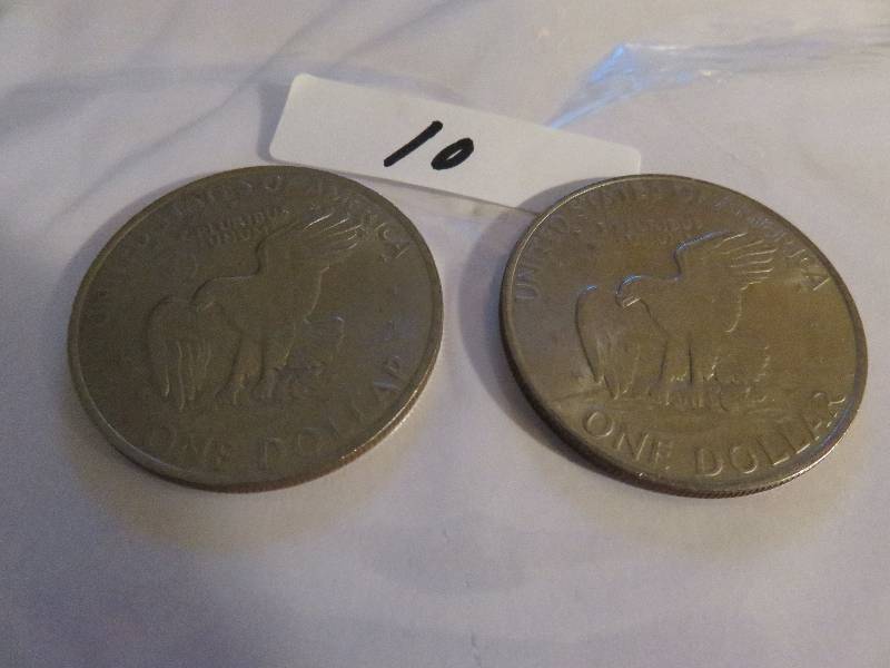 Lot of (2) Eisenhower Dollar Coins